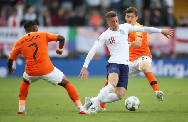Ross Barkley in action for England