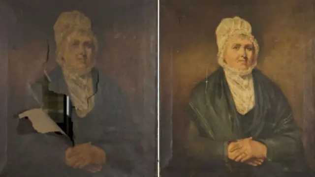 Before and after of The Dock Master's Wife