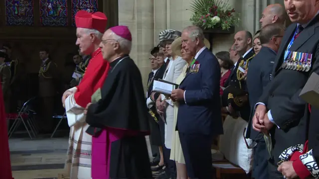 Prince Charles and Camilla at the service