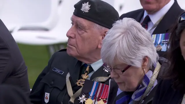 A veteran at Bayeux war cemetery