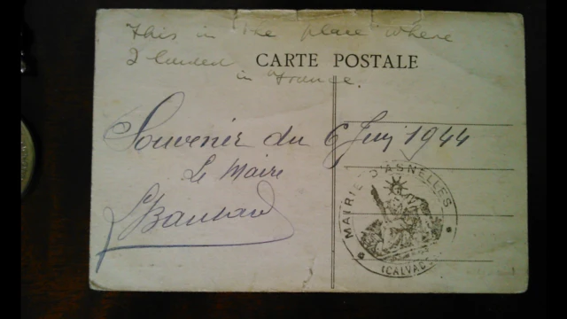 Image of a postcard sent by Charles David
