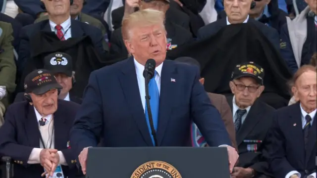 Trump speech in Normandy