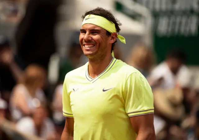 Rafael Nadal smiling