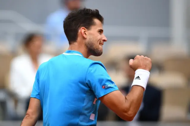 Dominic Thiem celebrates