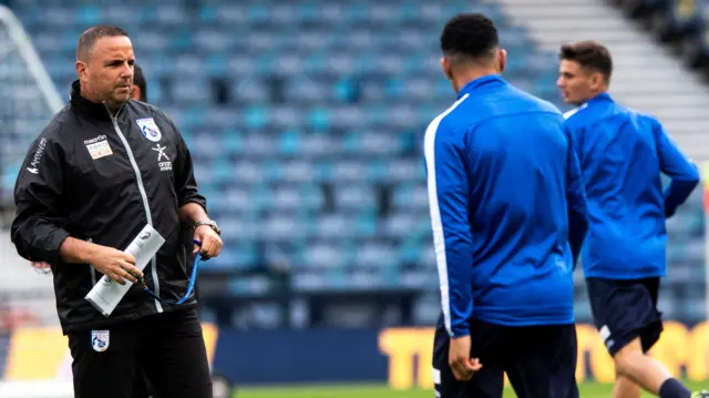 Cyprus coach Ran Ben Shimon at Hampden