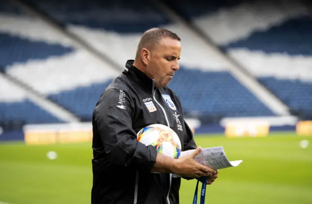 Cyprus coach Ran Ben Shimon at Hampden