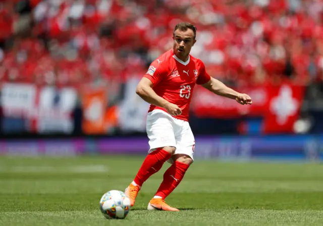 Xherdan Shaqiri in action