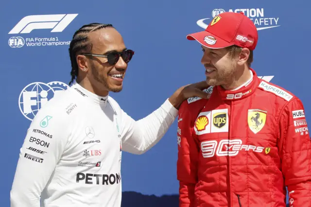 Lewis Hamilton and Sebastian Vettel