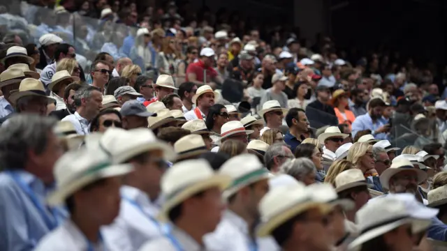 Spectators watch