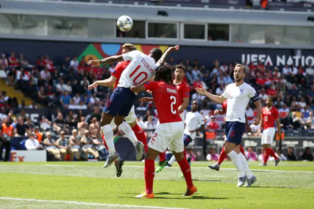 Raheem Sterling dives to the ground