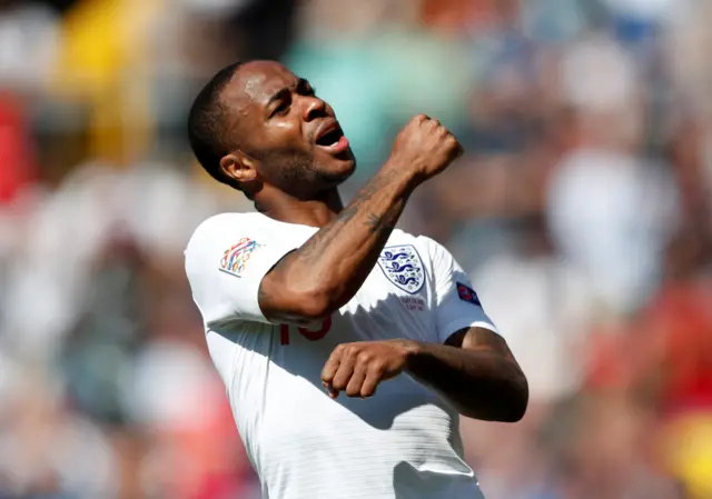 Raheem Sterling celebrates