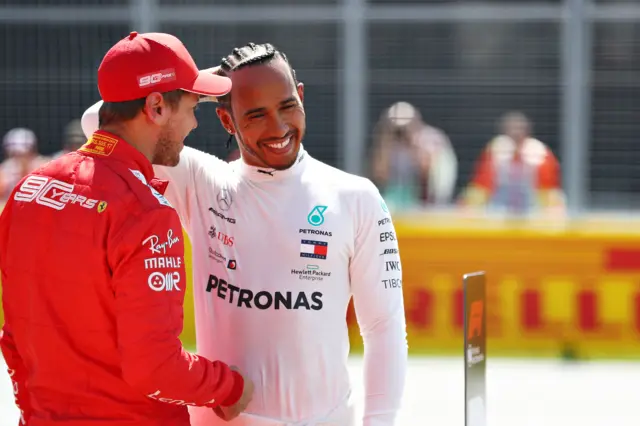 Sebastian Vettel and Lewis Hamilton