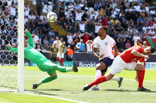 Callum Wilson scores for England