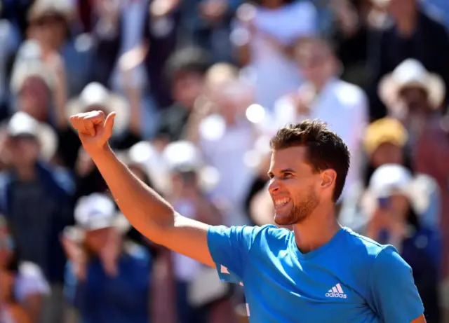 Thiem celebrates