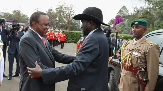 President Uhuru Kenyatta and Salva Kiir