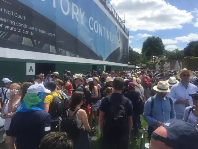 Queue outside court 12