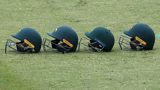 Helmets at Trent Bridge