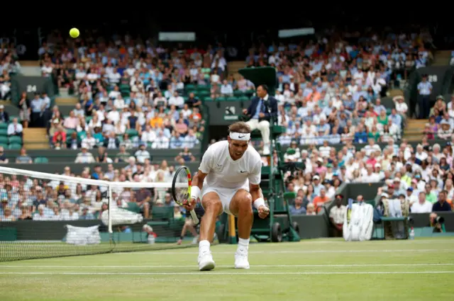Rafael Nadal celebrates