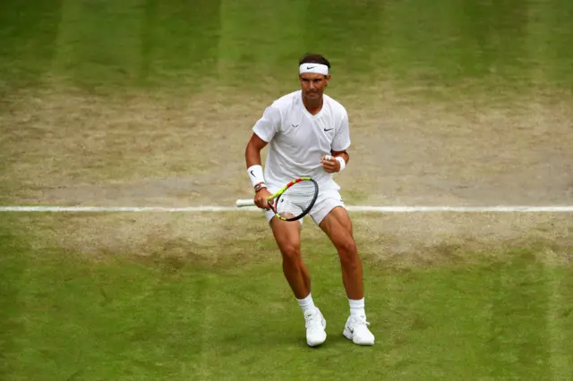 Rafael Nadal of Spain celebrates