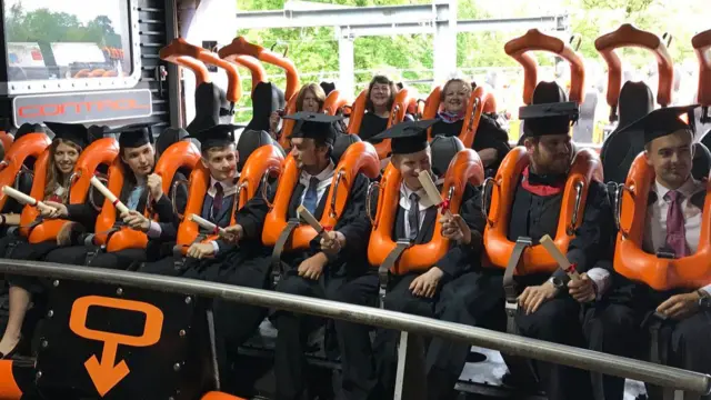 Students on the ride