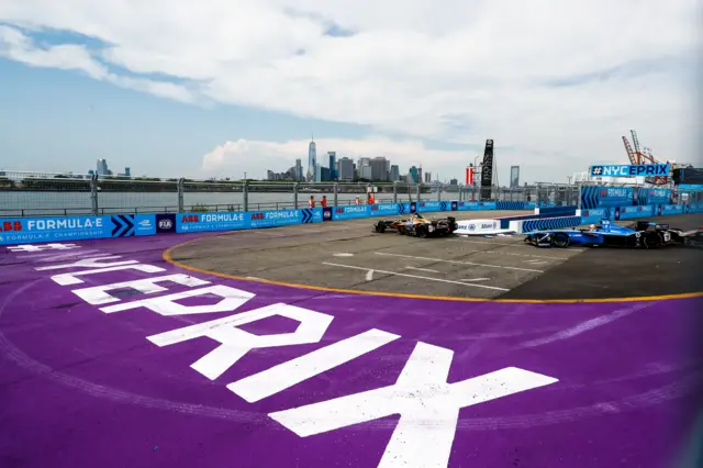 Manhattan skyline at New York City EPrix