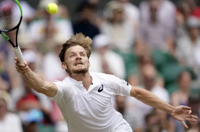 David Goffin on the stretch