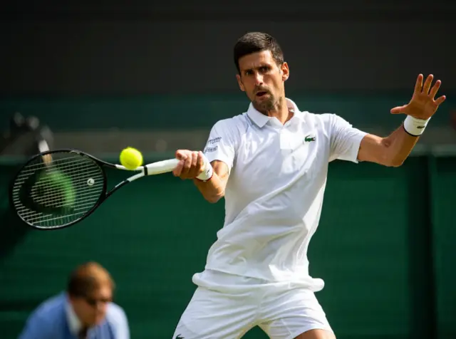 Novak Djokovic playing tennis