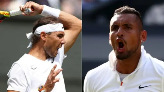 Rafael Nadal and Nick Kyrgios