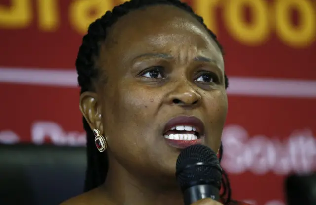 Busisiwe Mkhwebane pictured in 2017