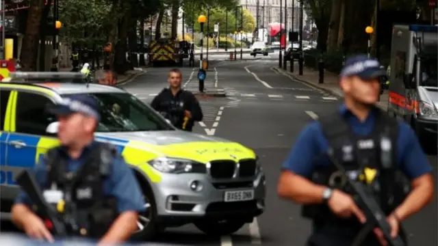 Scene of Westminster attack