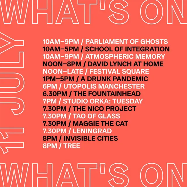A list of events