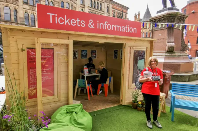Ticket booth at Festival Square