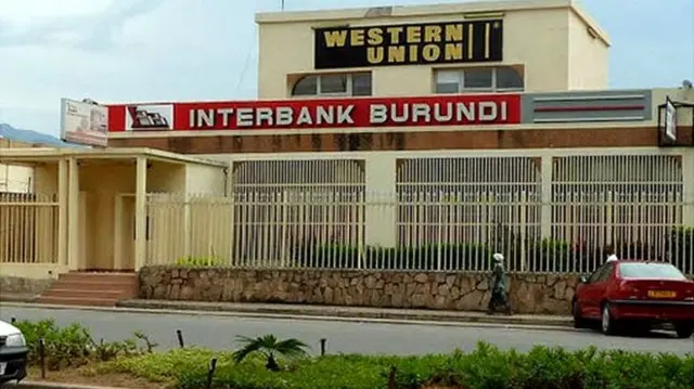 The facade of a branch of Interbank Burundi