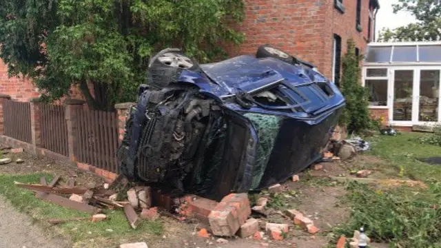 Crashed car