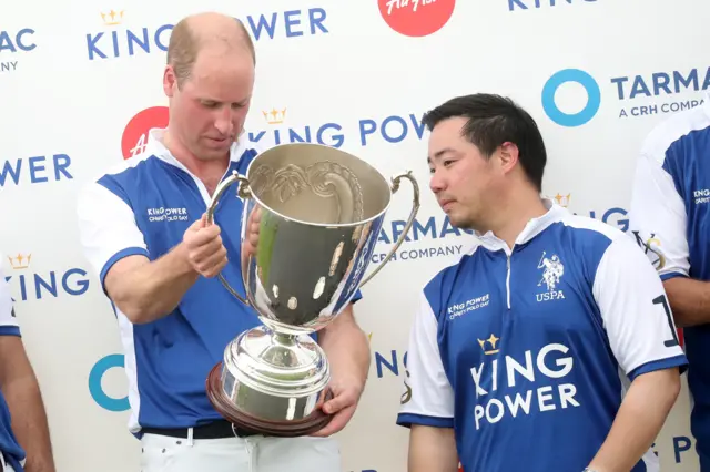 Prince William with Khun Vichai's son