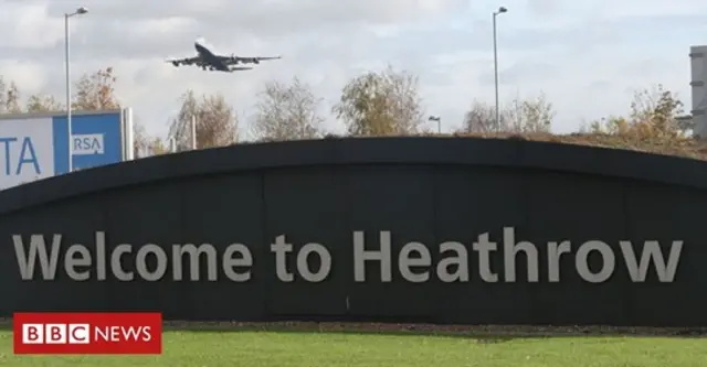 plane at Heathrow