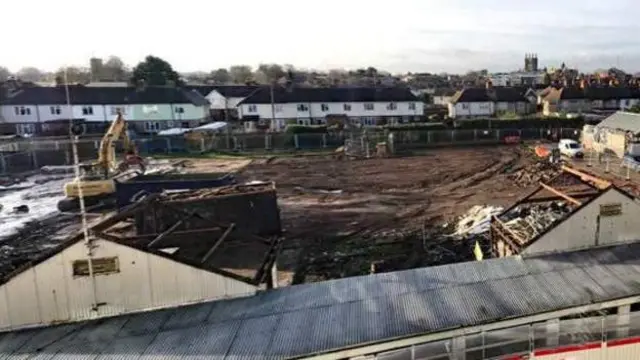 The hutted ward site after demolition