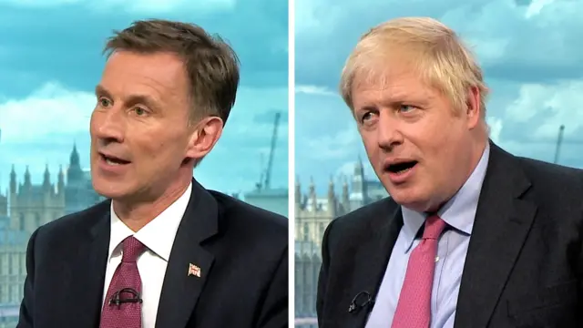 Jeremy Hunt and Boris Johnson