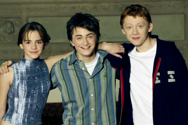 Emma Watson, Daniel Radcliffe and Rupert Grint in 2002