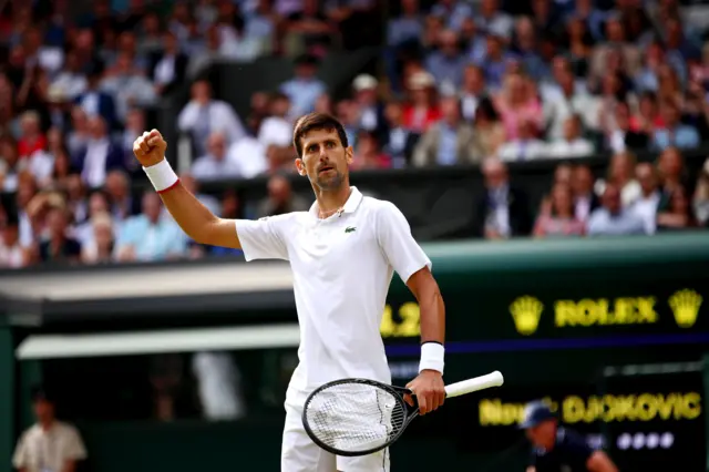 Novak Djokovic wins the third set