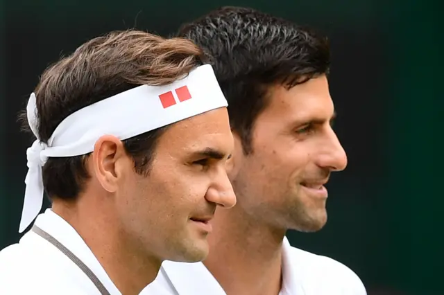 Roger Federer and Novak Djokovic