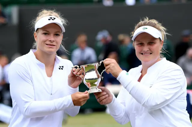 Diede de Groot and Aniek van Koot hold the Wimbledon women's wheelchair doubles title