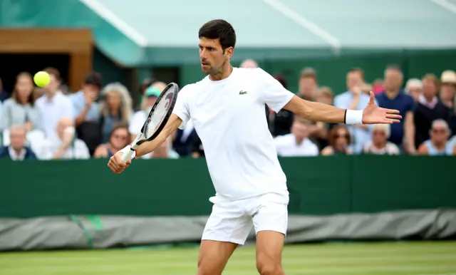 Novak Djokovic in training