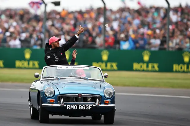 Lewis Hamilton at Silverstone