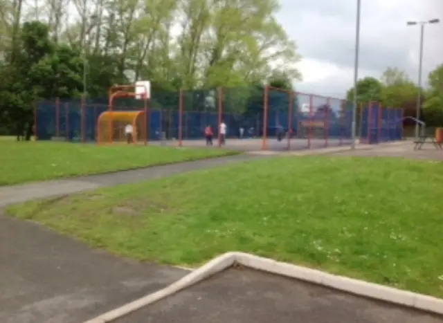 The play area in Ashmore Park, Wednesfield, Wolverhampton,