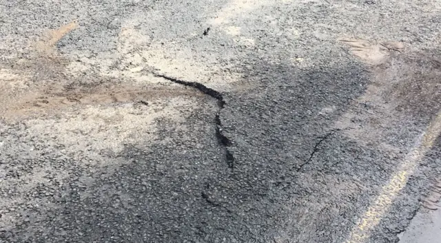 Road rupture