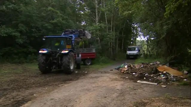 Flytipped rubbish