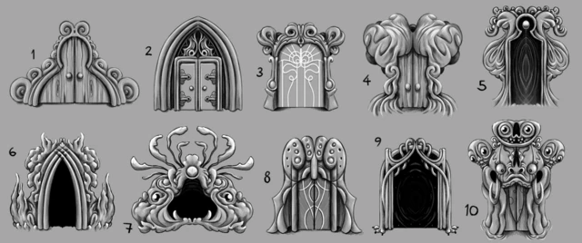 A range of doorway designs.