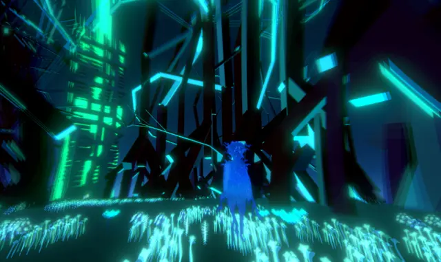 A glowing forest level