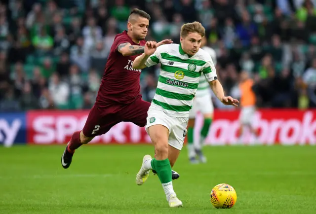 Celtic winger James Forrest has been prominent in attack